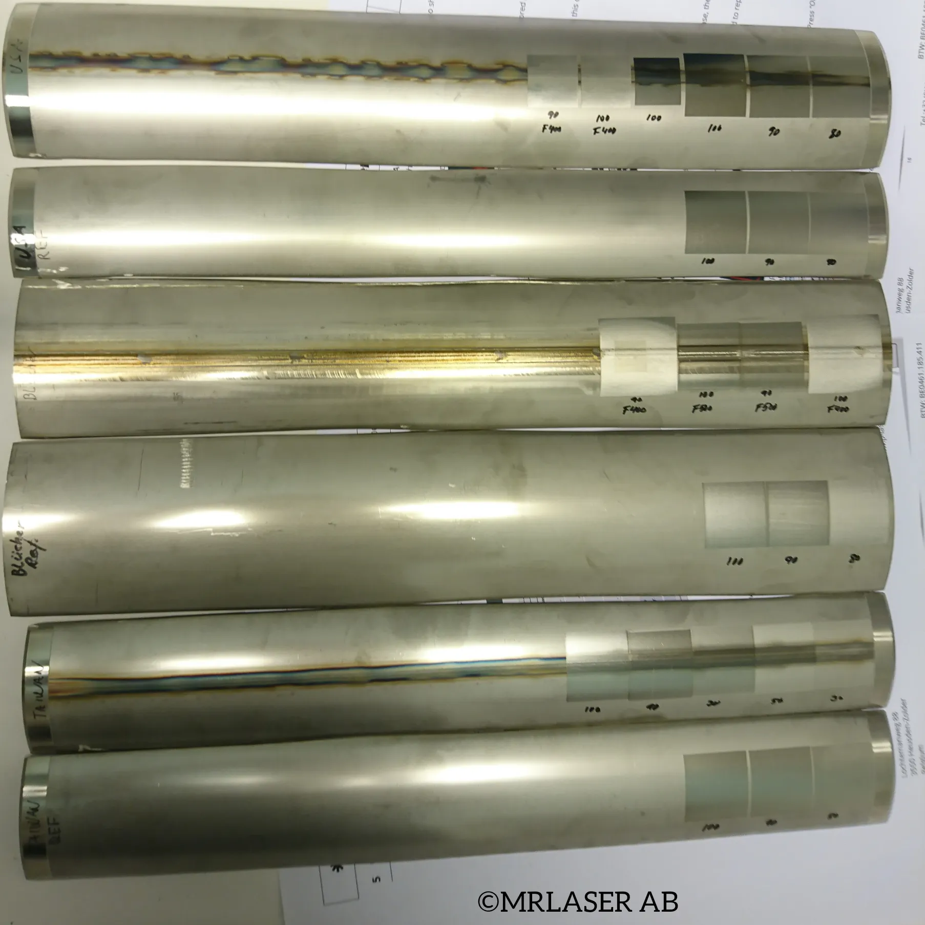 Rengöringslaser - Applikation - Lasertestade ytor